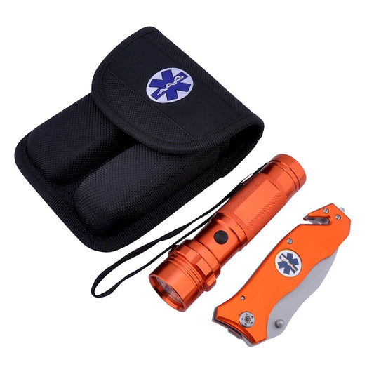 Kit de Emergencia y Rescate Linterna+cuchillo de rescate